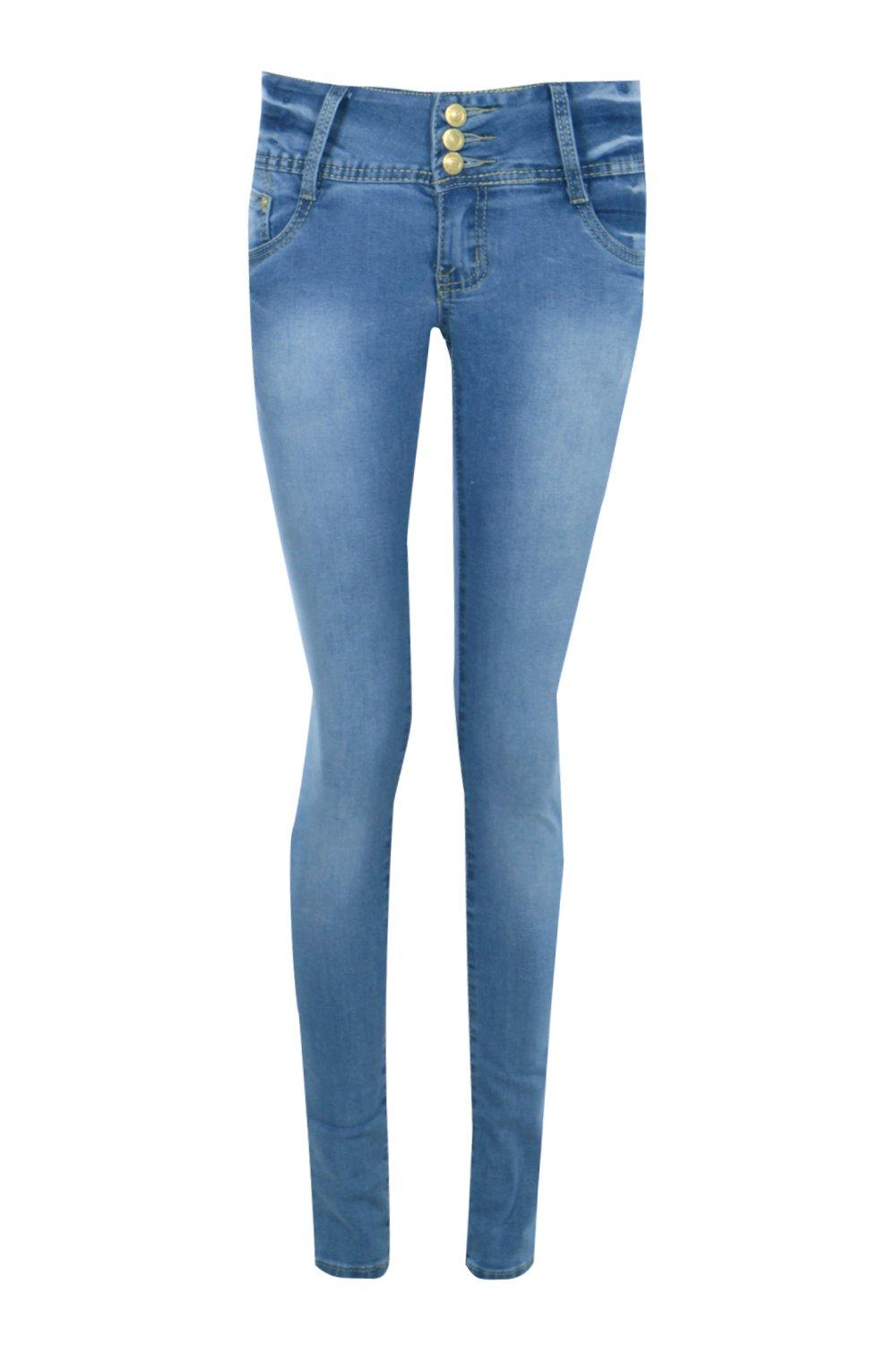 Women's 3 hot sale button jeans